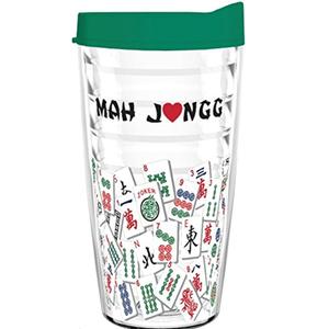Стакан Mah Jongg, 16 унций (зеленая крышка) Mah Jongg Direct, Multi