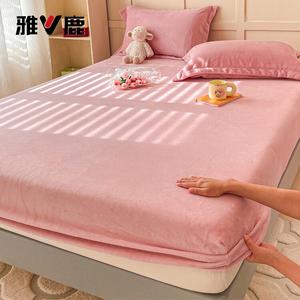 Yalu Простыня на резинке 200х220 см, молочный вельвет, утепленная, антистатик