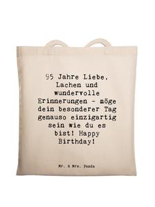 Сумка через плечо с надписью 95 лет кремового цвета Mr. & Mrs. Panda