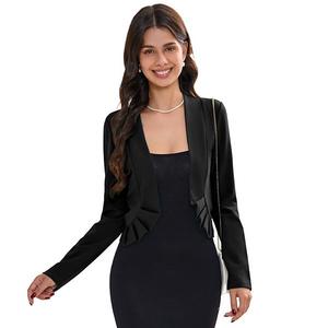 Женский классический длинный кардиган с драпировкой и отложным воротником Kojooin