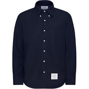 Хлопковая рубашка с логотипом THOM BROWNE, синий
