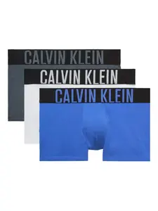 Боксеры с логотипом на поясе (набор из 3 штук) Calvin Klein, синий
