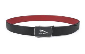 JAGUAR Кожаный мужской ремень черный, Black