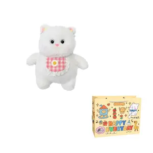 Мягкая и милая плюшевая кукла Meowth котенок высота 33 см GUAIGUAIXIONG, белый