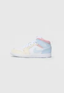 Jordan 1 mid унисекс высокие кроссовки Jordan, Half Blue/Pale Ivory/White/Med Soft Pink/Vapor Green