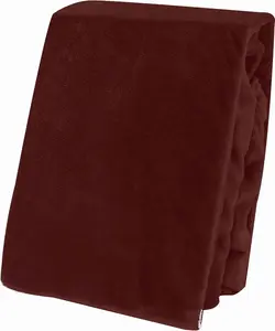 Зимняя простыня на резинке, плюшевый мишка, теплый велюр, кашемировый оттенок, размер: 2 шт. 90х200 см - 100х200 см, цвет: бордо One-Home