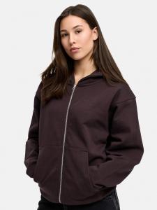 Daily Cotton Толстовка с молнией 'DCLUGO' в цвете Chocolate