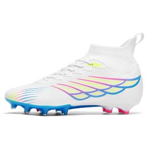 Дышащие высокие детские футбольные бутсы для подростков HBRK, белый