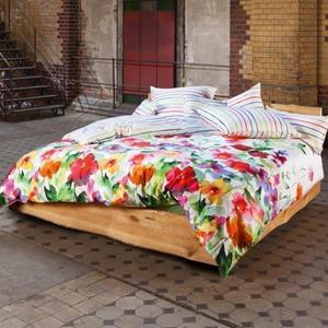 Сатиновое постельное белье Estella Mako 3-х пододеяльник 200 х 220 см + 2 наволочки 80 х 80 см Импульс акварель многоцветный