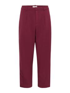 Зауженные брюки со складками спереди Kaffe Merle, бургундия