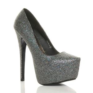 Туфли-лодочки на платформе и высоком каблуке AJVANI, черный