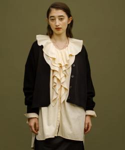 Туника-рубашка из тонкого шнура с оборками разных цветов Studio Clip, цвет Ivory 52