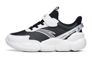 Износостойкие низкие детские кроссовки для бега Black White Antakids