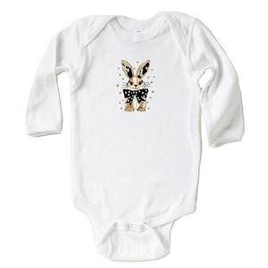 Боди с длинным рукавом Bunny polka dot coquette The Juniper Shop, White