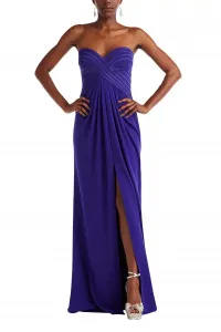 Платье Лени без бретелей с вырезом «сердечко» Tadashi Shoji, фиолетовый