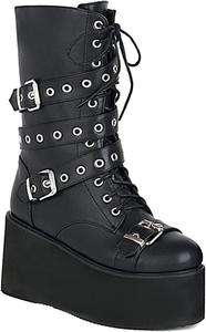 Женские офисные ботинки Yiozoi до щиколотки на каблуке для вечеринки, легкие, Black Pu