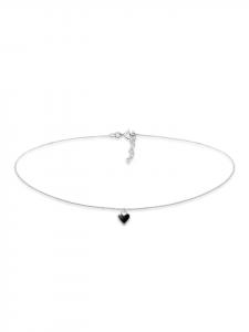 Elli Колье в виде сердца из серебра 925 пробы черного цвета