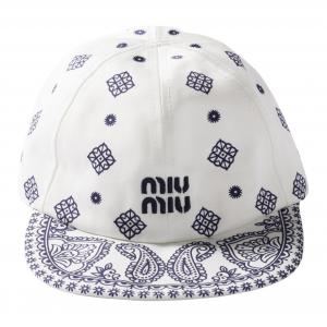 Бейсболка с принтом пейсли MIU MIU, белый