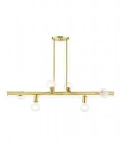 Линейная люстра Bannister на 6 ламп Livex, цвет gold-tone