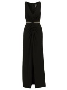 Вечернее платье Adrianna Papell Draped Jersey Gown, черный