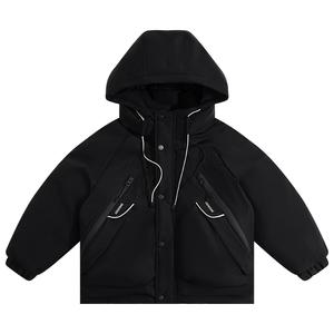 Детская утепленная куртка с капюшоном PROTECTCAMEL, черный