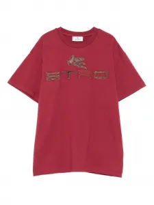 Футболка с логотипом Pegasus ETRO KIDS, красный
