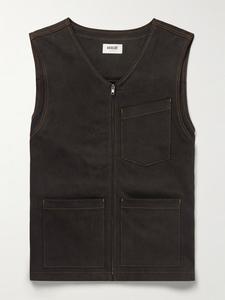 Жилет из денима Ogden AGOLDE, коричневый