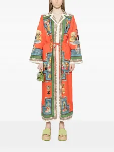Платье-рубашка с длинными рукавами Rocco, цвет мульти/томатный Alemais