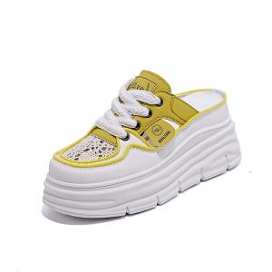 JOHLIN DREAM Женские пластиковые тапочки с закрытым носком желтые, цвет Yellow