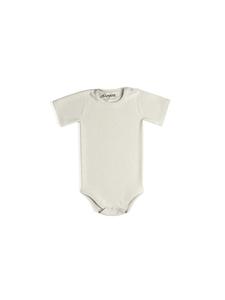 Sämann Детский боди из 100% органического хлопка, застежки на кнопках, короткие рукава, ребристая текстура, цвет «Кокосовое молоко»