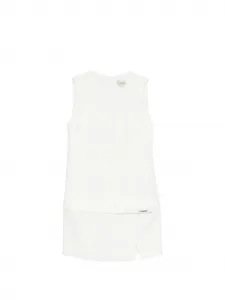Платье без рукавов с бантом Twinset Kids, белый