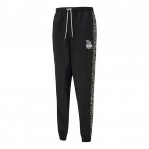 Спортивные брюки PUMA x Mr Doodle Crossover Sports Graffiti Drawstring Woven Long Pants Black 598684-01