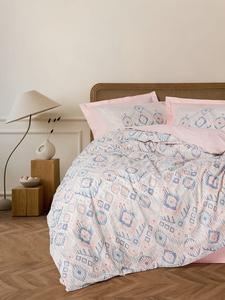 Комплект постельного белья из перкаля "Mosola" розового/голубого цвета Colourful Cotton, 155x220 см