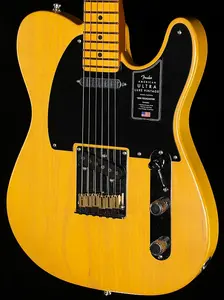 Fender American Ultra Luxe Vintage '50s Telecaster с кленовой накладкой на грифе, цвет Butterscotch Blonde (735)
