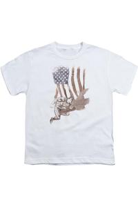 Футболка с коротким рукавом для детей "Superman Super American" Gildan, белый