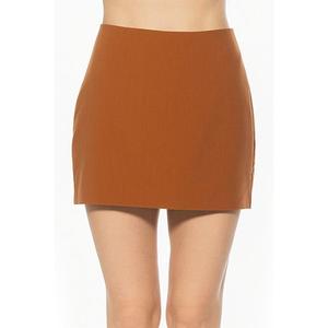 Женская классическая креповая мини-юбка Alexia Admor, Camel