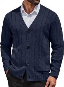 Кардиган мужской COOFANDY V-образный вырез с карманами