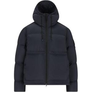 Худи с капюшоном на шнурке STONE ISLAND, синий