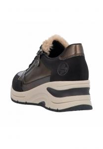 Кроссовки на шнуровке Rieker, черный