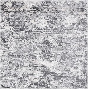 Ковер SAFAVIEH, 201 x 201 см, Lagoon Collection, Ivory & Grey, современный абстрактный дизайн, не линяет и прост в уходе, идеален для помещений с высокой проходимостью в гостиной, спальне (LGN570F)