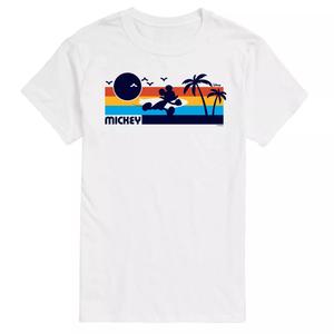 Футболка Big & Tall Disney с Микки Сансетом License, белый