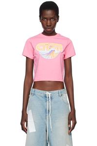 Каса серф укороченная футболка Casablanca, розовый