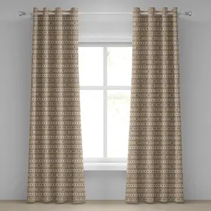 Шторы на люверсах ABAKUHAUS с изображением животных, этнический мотив сафари, с изображением слонов и пальм, декоративные двухпанельные шторы, 280 см x 175 см, белые и черные