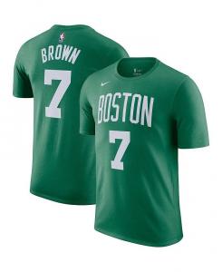 Мужская футболка Jaylen Brown Kelly Green Boston Celtics Icon 2022/23 с именем и номером Performance Nike, зеленый