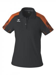 Erima Женская рубашка поло черно-оранжевого цвета