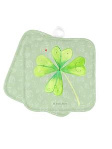 Mr. & Mrs. Panda Кухонная ткань, цветок клевера, не говоря ни слова, в зеленом листе