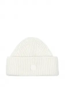 Шапка бини в рубчик YVES SALOMON, белый