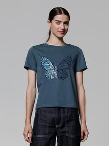 Футболка Crystal Butterfly в цвете бензин wat? Apparel