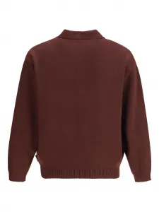 Поло с застежкой на пуговицах и полосатыми деталями Gr10K, красный