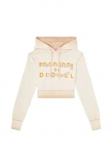 Худи с принтом логотипа Diesel, бежевый